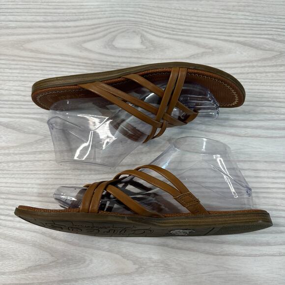Circus by Sam Edelman Thong Sandals WMNS 9.5M Brown Strappy Slip On Flat Low Top - Picture 6 of 8